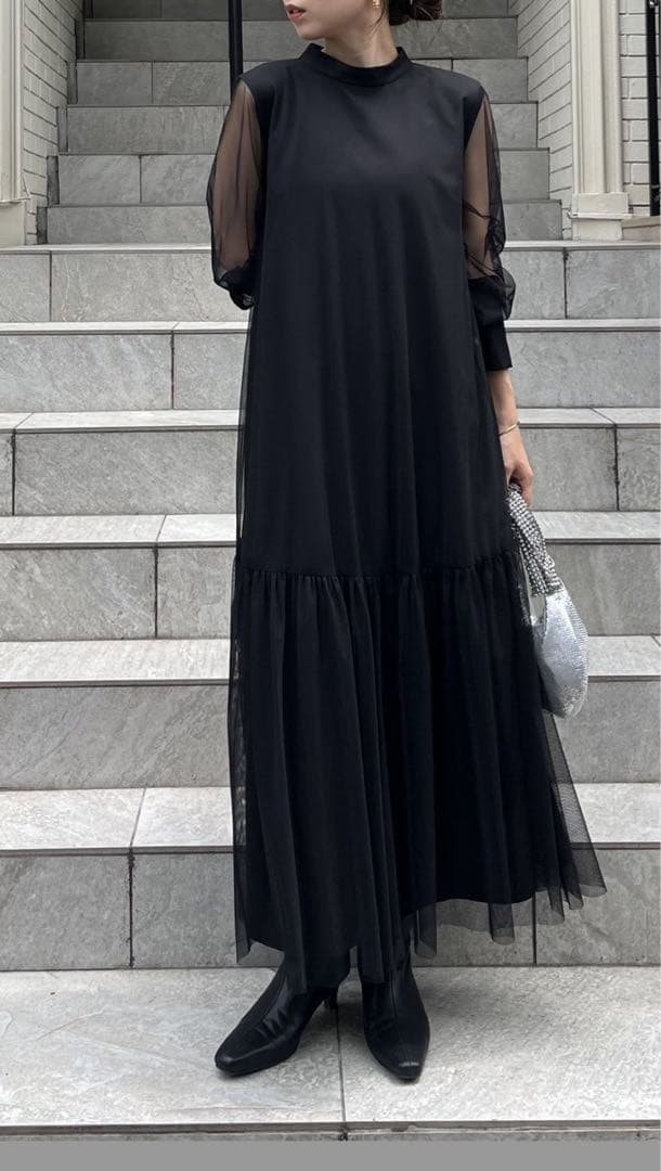 CAPRICIEUX LE´MAGE チュールハイネックワンピース