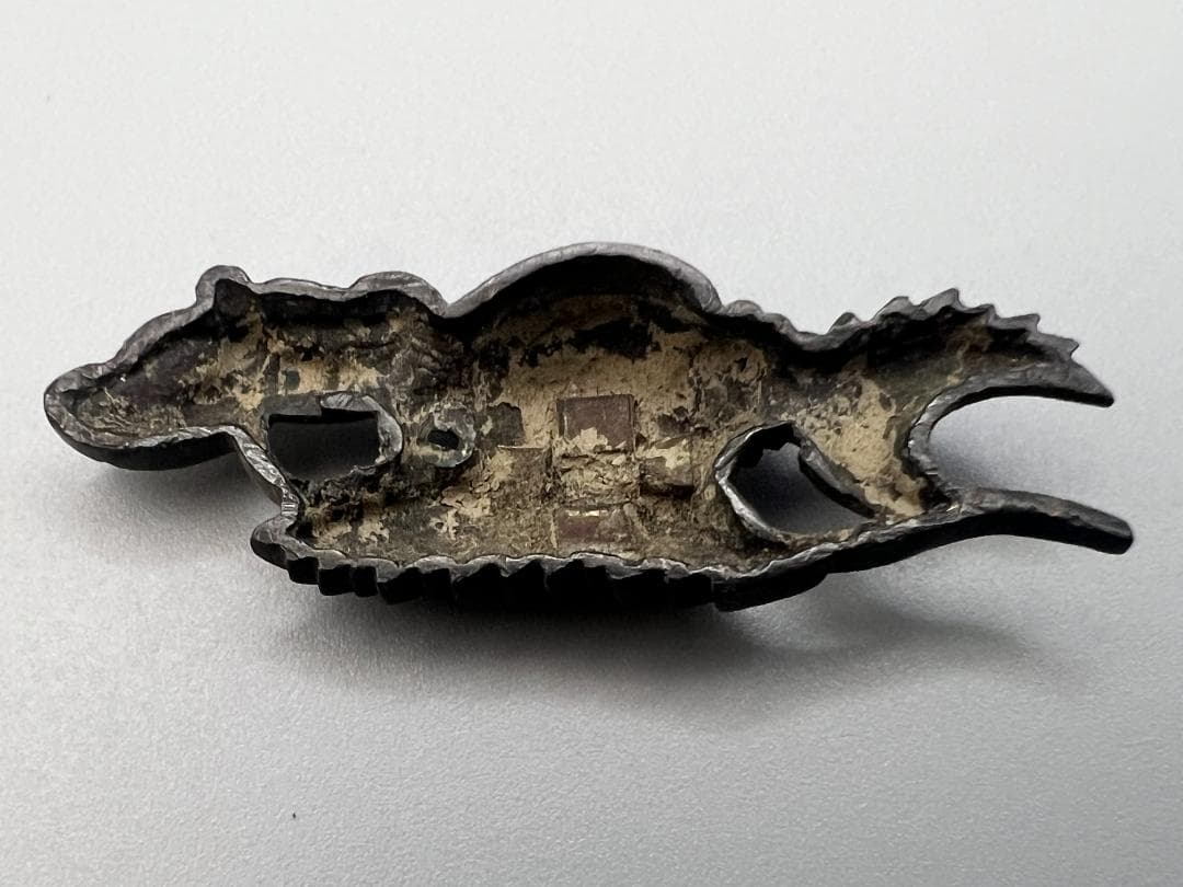 【海】江戸明治金工　鶏　獅子　龍　カニ　５点　金目　手彫　目貫　金銀象嵌　骨董品