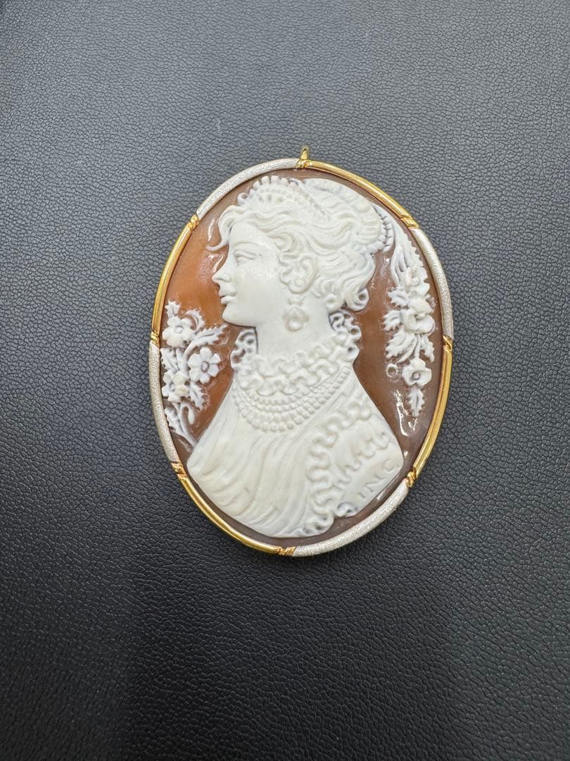 K18 カメオ ペンダント ブローチ 楽天市場】K18 プラチナ ダイヤモンド シェルカメオ ブローチ