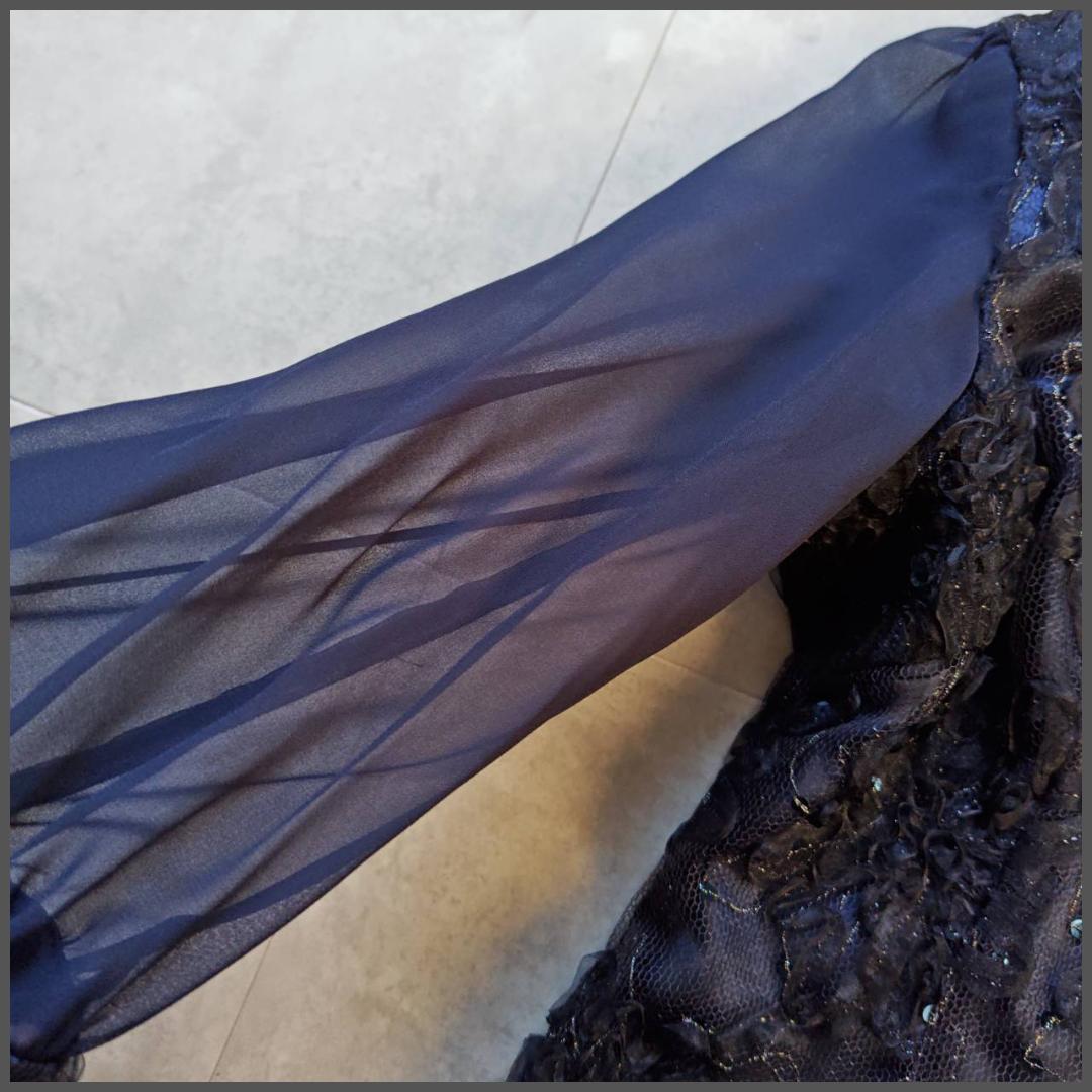 Igin カラーフォーマルドレス パーティ ワンピース 花リボン シアー