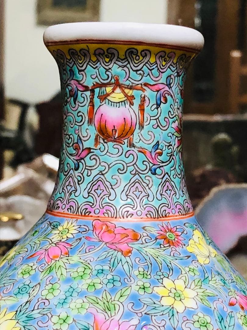 大清光緒年製銘 中国粉彩陶器 - メルカリ