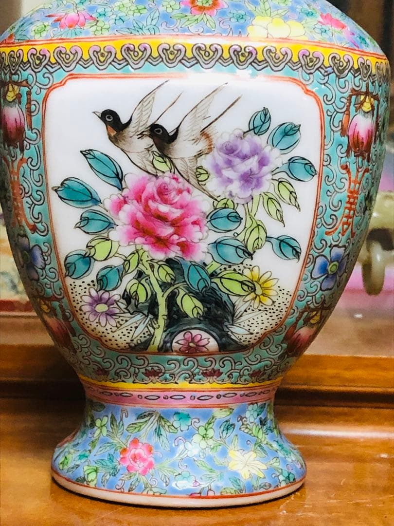 大清光緒年製銘 中国粉彩陶器 - メルカリ