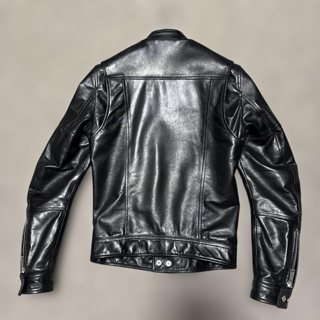 chocoleeel様専用ディースクエアード黒のレザーシングルライダースJK