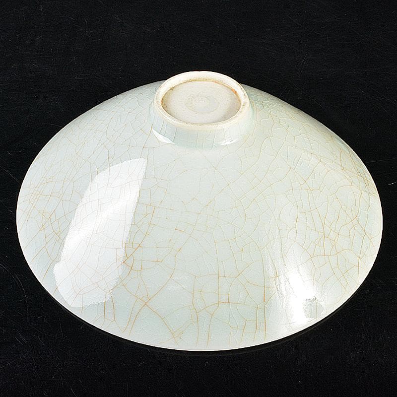 中国 影青 貼魚氷裂文鉢 茶碗 C R6494