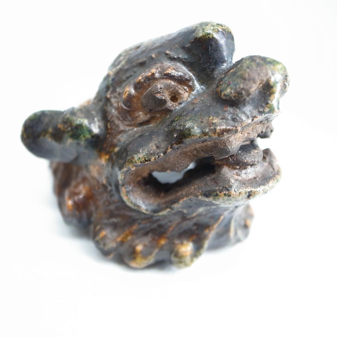 源内焼獅子香炉銘鳩渓