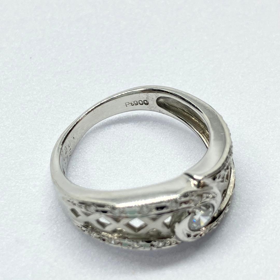 Pt900 ダイヤモンドリング 10号