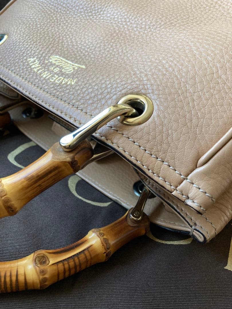 GUCCIグッチ バンブー ハンドバッグ 日本限定 フローラ 2wayベージュ