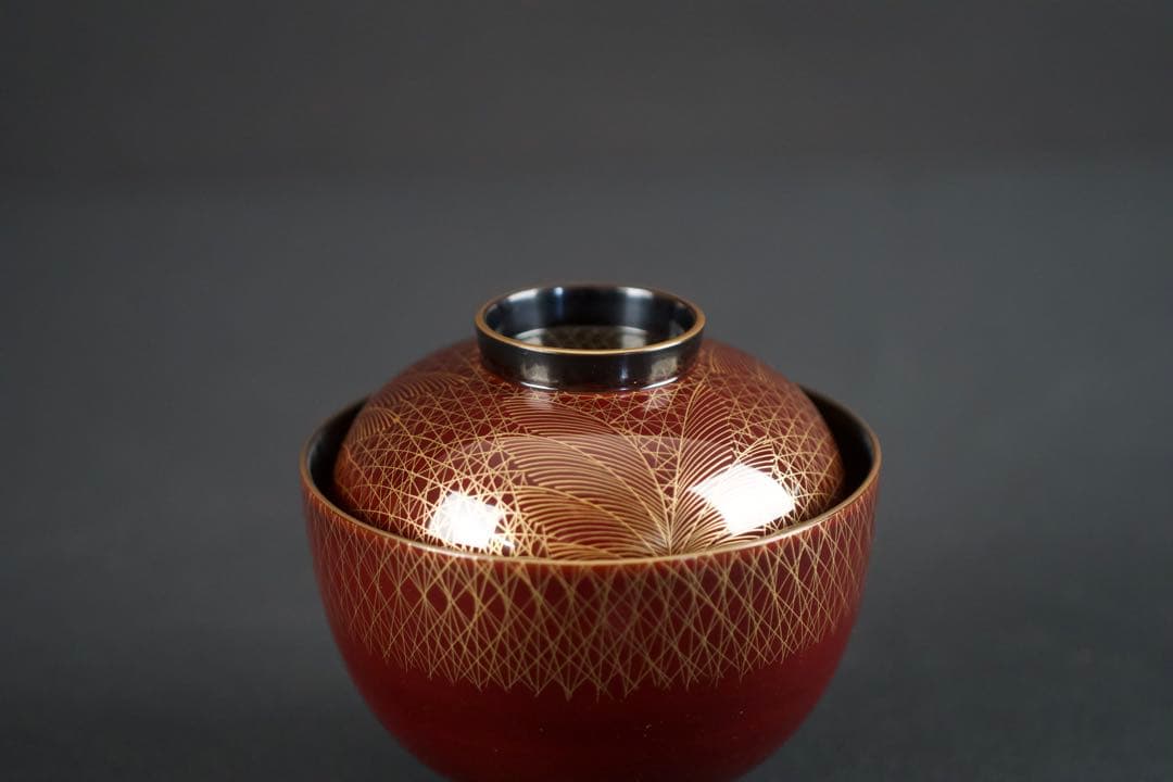 平安象彦　武蔵野椀　5客　箱付　漆器　蒔絵