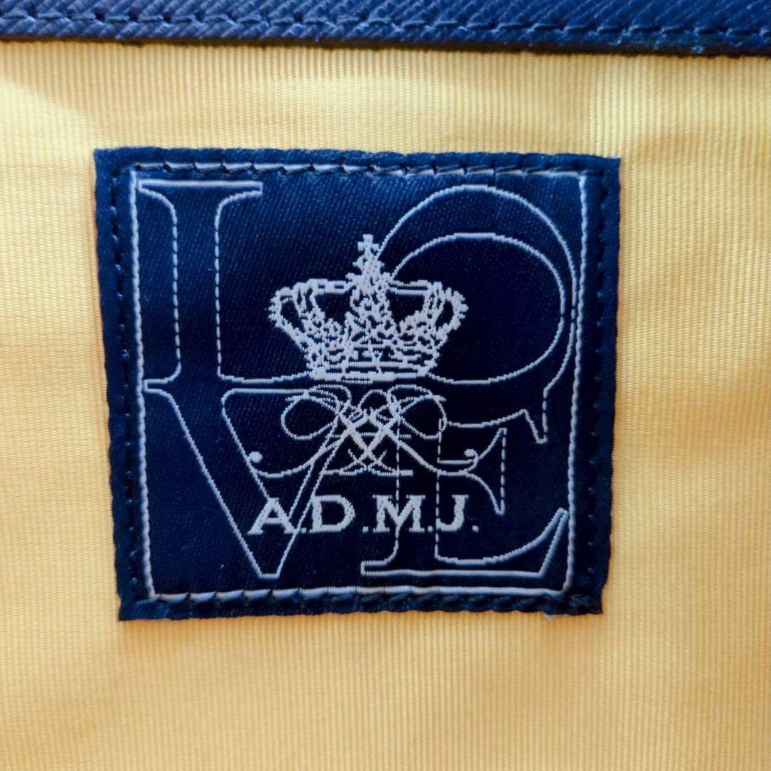 ◾︎極美品◾︎ A.D.M.J ハンドバッグ ミニボストン クロコ型押し ビジュー