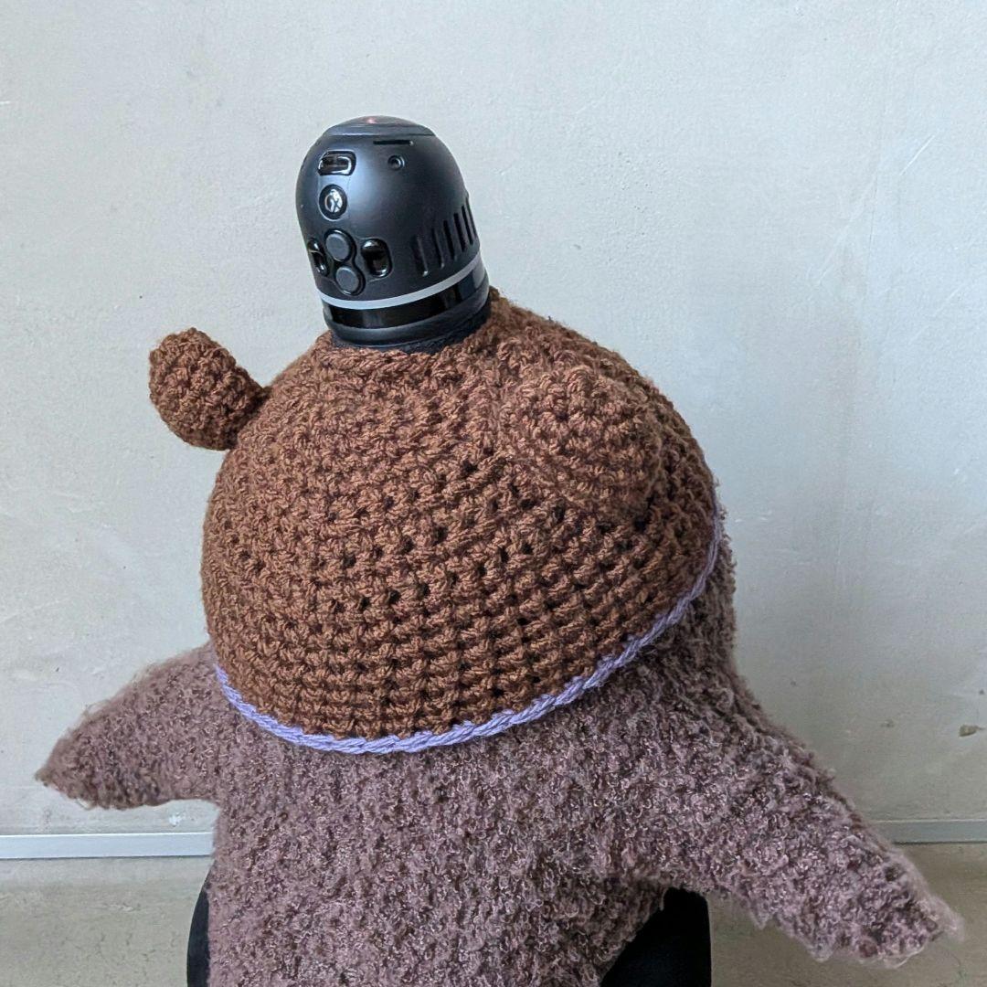 くま耳付きニット帽 lovot らぼ服 ブラウン - メルカリ