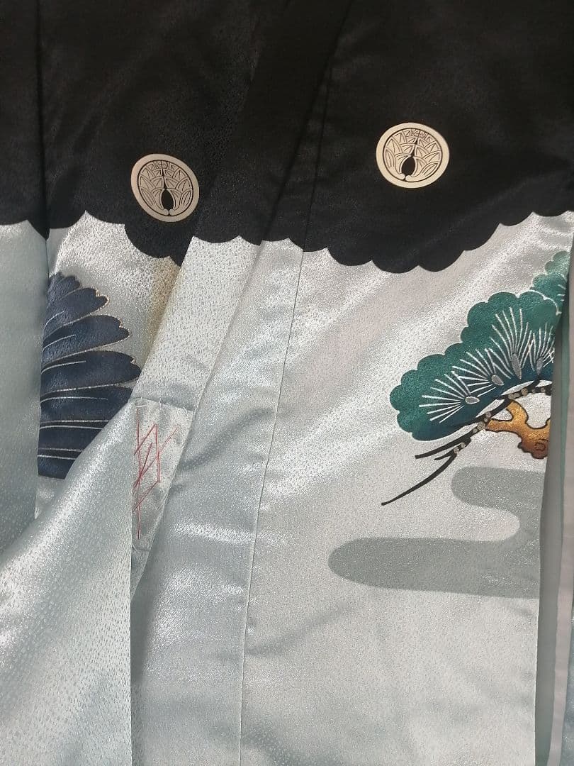 七五三★男児　羽織　着物　袴フルセット ★薄青、黒