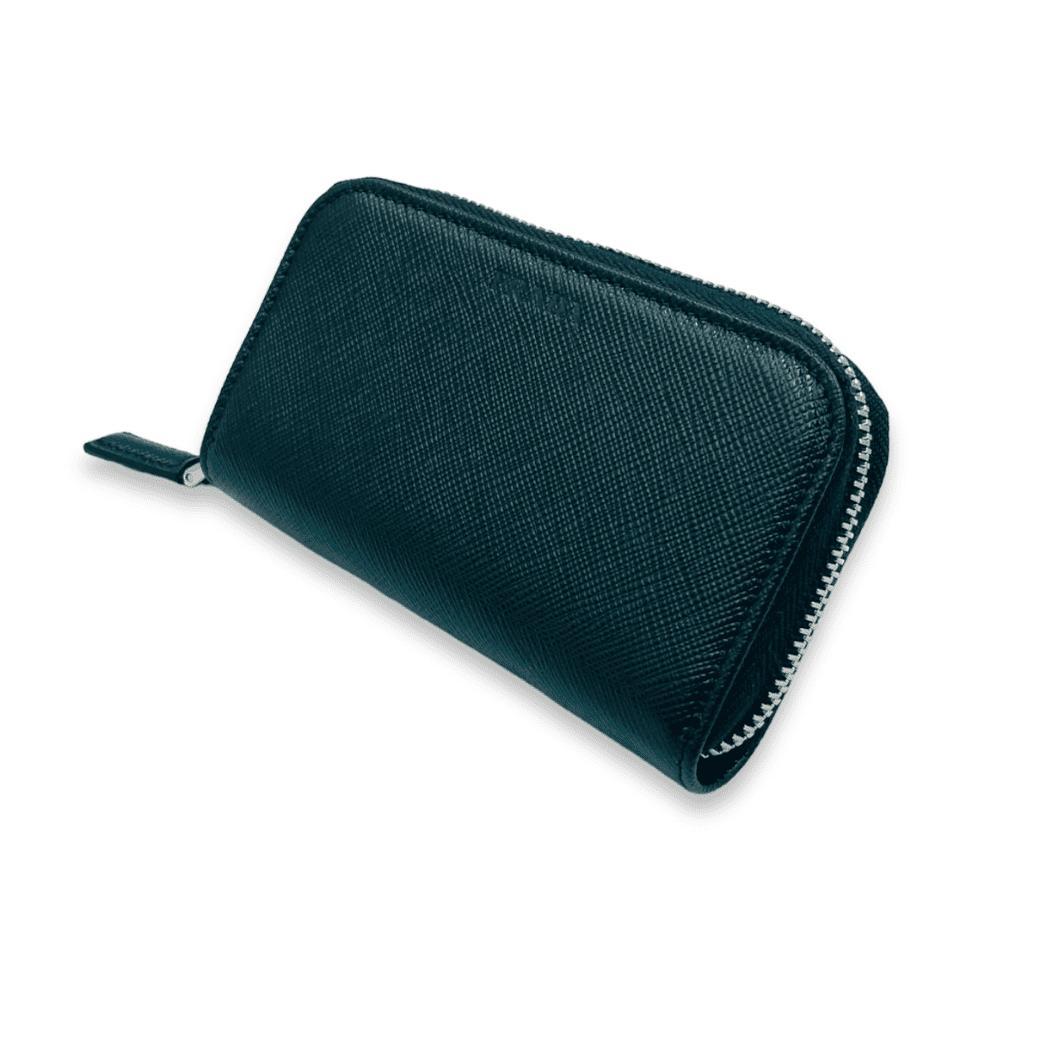 PRADA(プラダ) キーケース ラウンドジップ サフィアーノ ＜ブラック＞