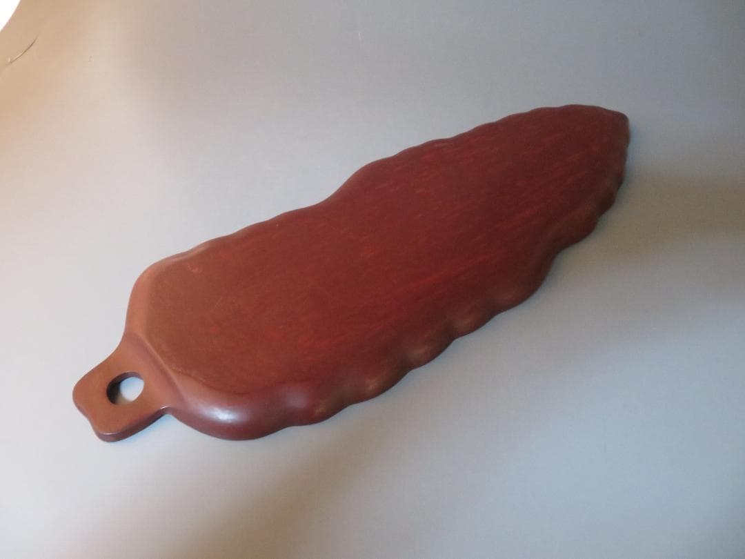 ◇400◇煎茶道具 煎盆 葉盆一文字 芭蕉葉盆(小) 花梨