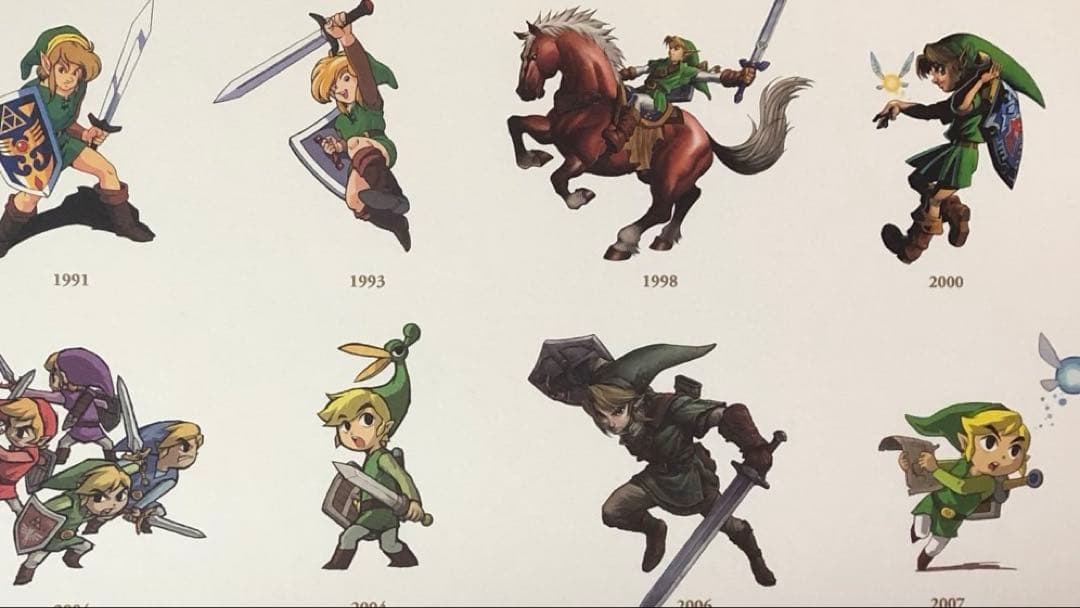 非売品】任天堂 ゼルダの伝説 歴代リンク B2 スリム サイズ ポスター