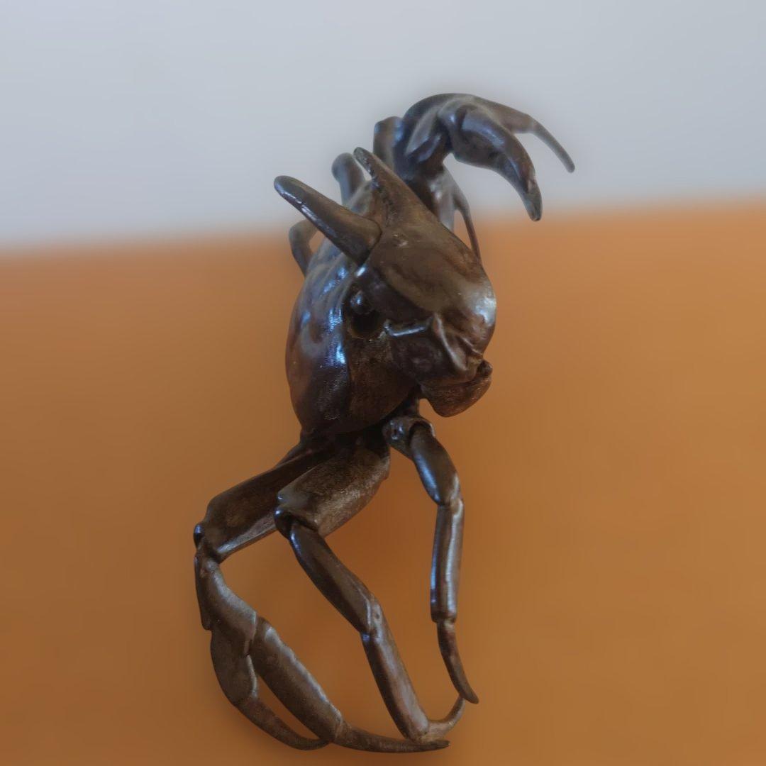 銅製 　自在　蟹　在銘