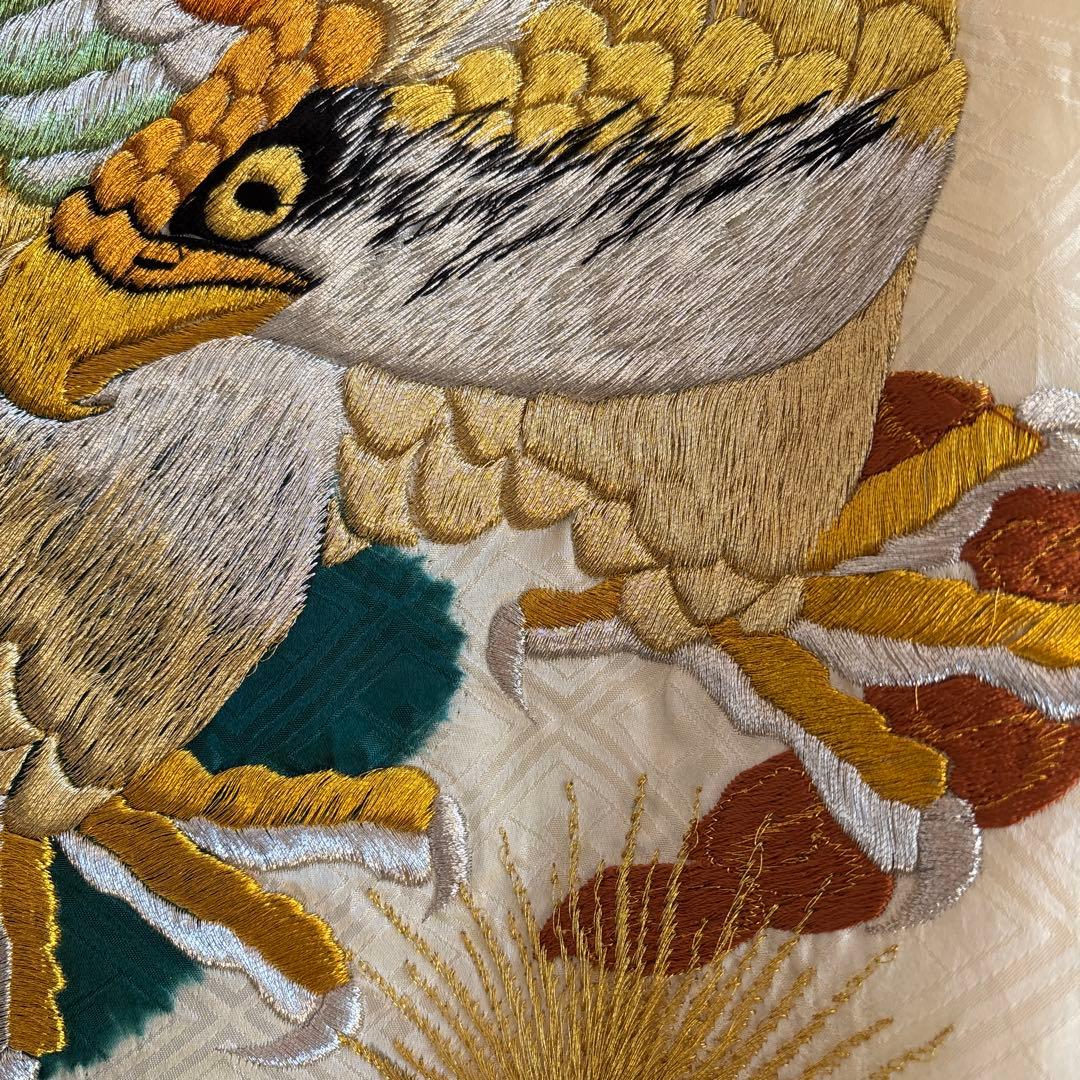 No.10 正絹　総刺繍 男の子お祝い着　長襦袢 七五三　のしめ