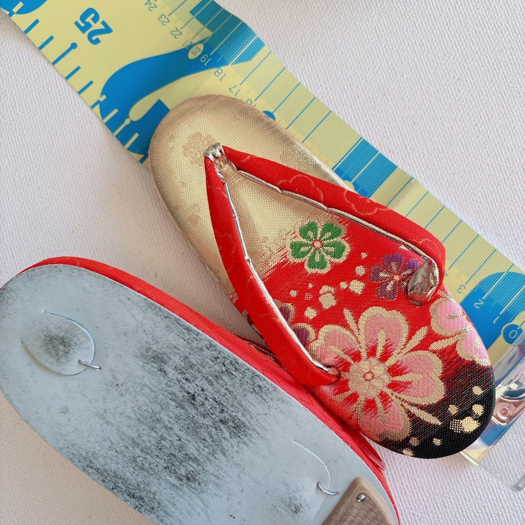 フルセット　七五三７歳女の子　着物　金プリント　蝶　51933