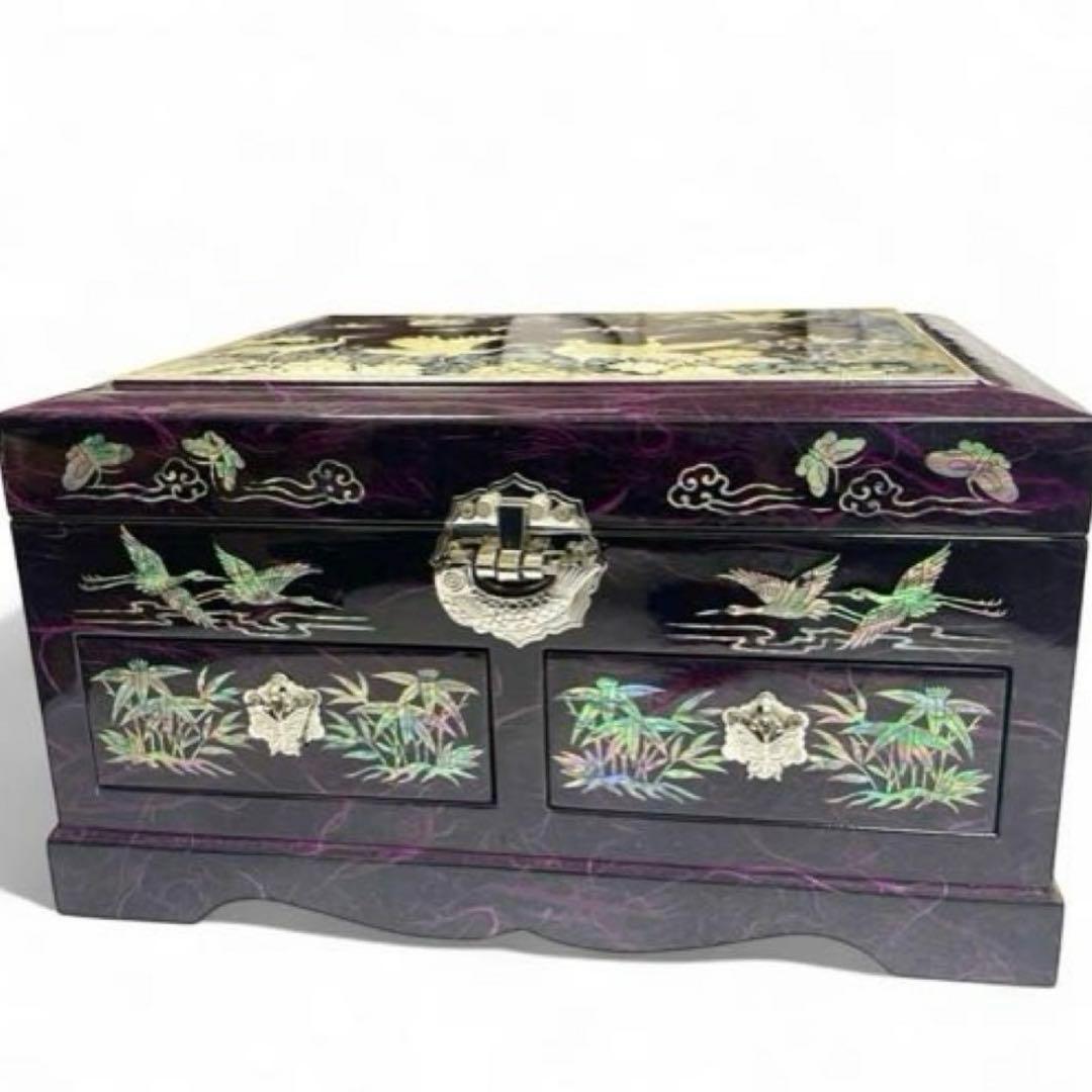 美しい✨ 韓国　螺鈿細工 漆器 小物入れ 宝石箱ジュエリーボックス伝統工芸