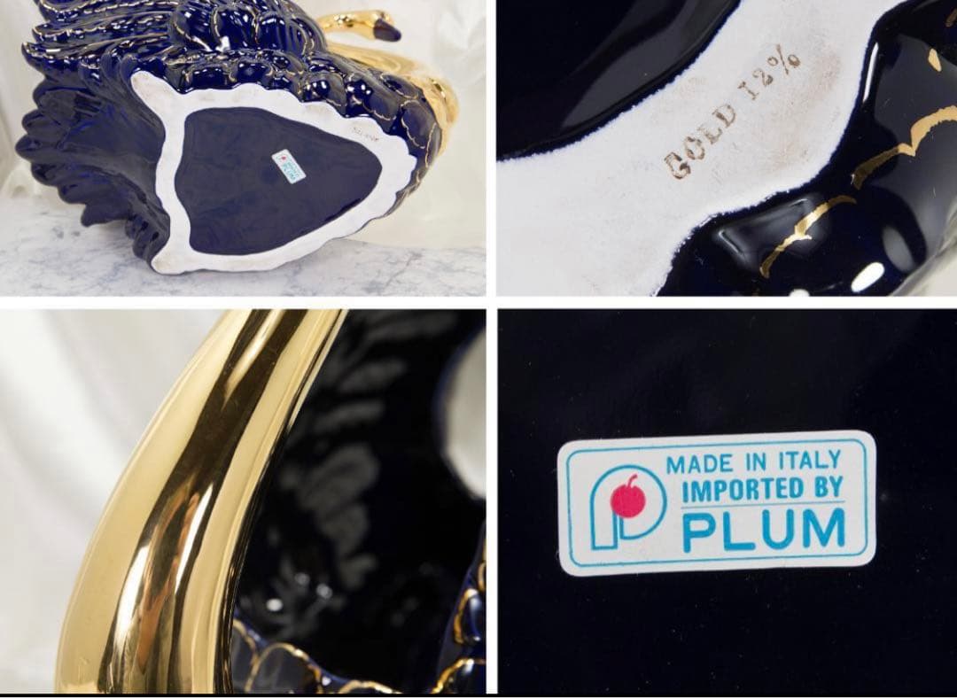 イタリア製金12％ PLUM社 スワン