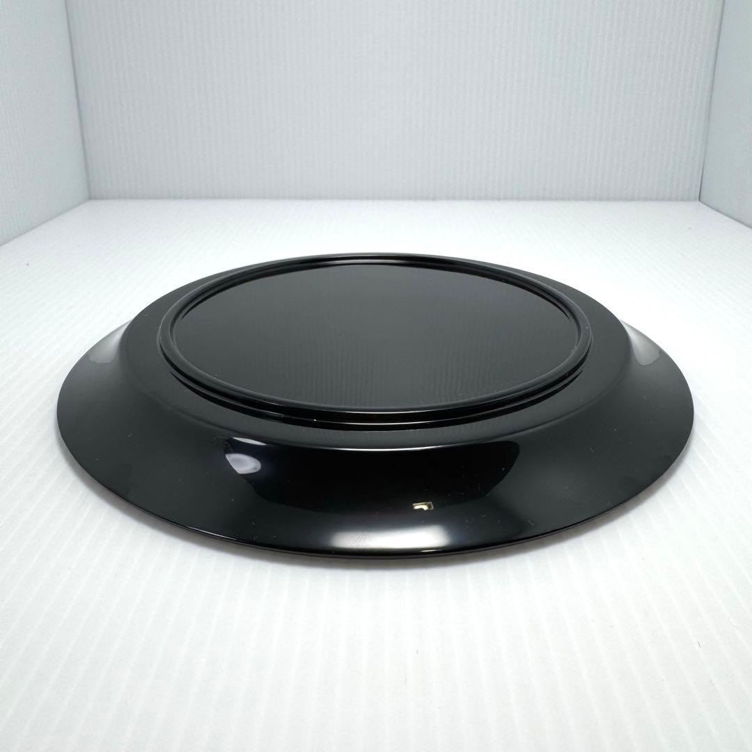 新品未使用 輪島塗 沈金 沈銀 漆器 皿 菓子皿 和皿 和柄 共箱 説明書