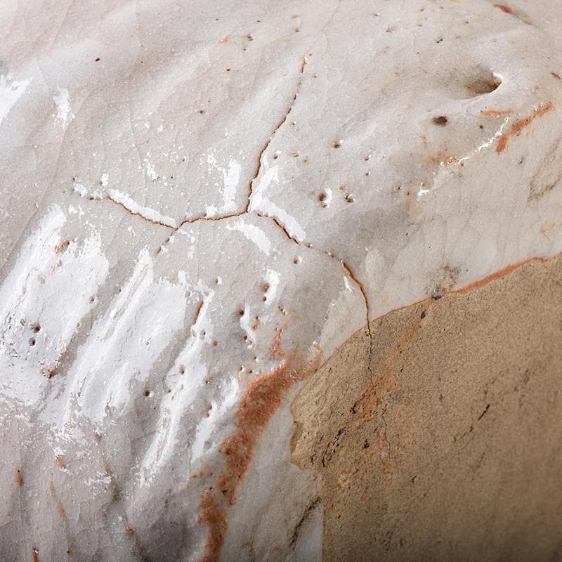 茶道具 山崎道正作 絵志野 水指 裏千家十五代鵬雲斎