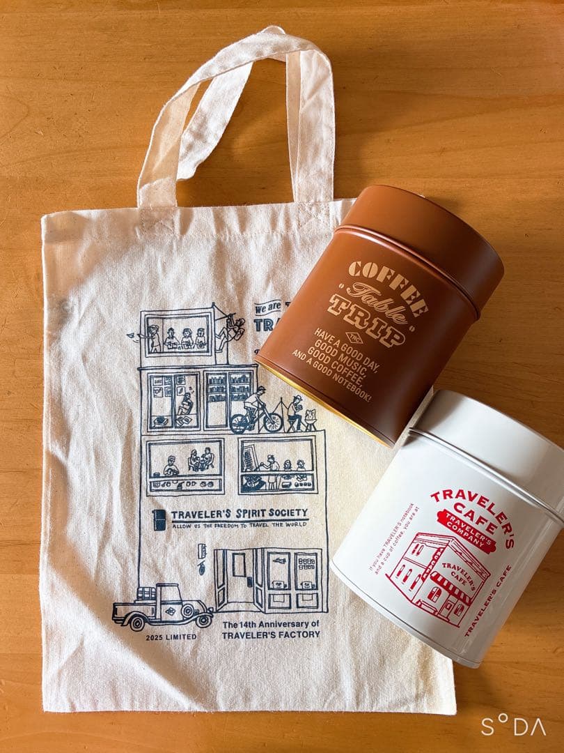 コーヒー缶 トラベラーズファクトリー TF ノベルティバッグ付き - メルカリ