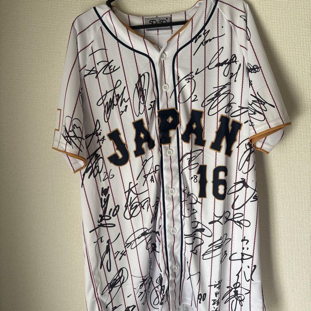 限定非売品】WBC大谷翔平日本代表サインプリントユニフォームXLサイズ