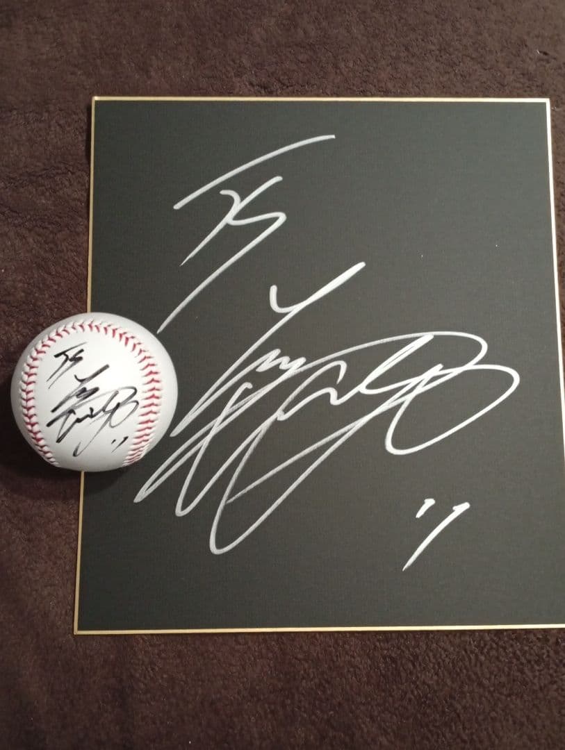 大谷翔平 直筆サイン色紙＋直筆サインボール 日本ハム時代 - メルカリ