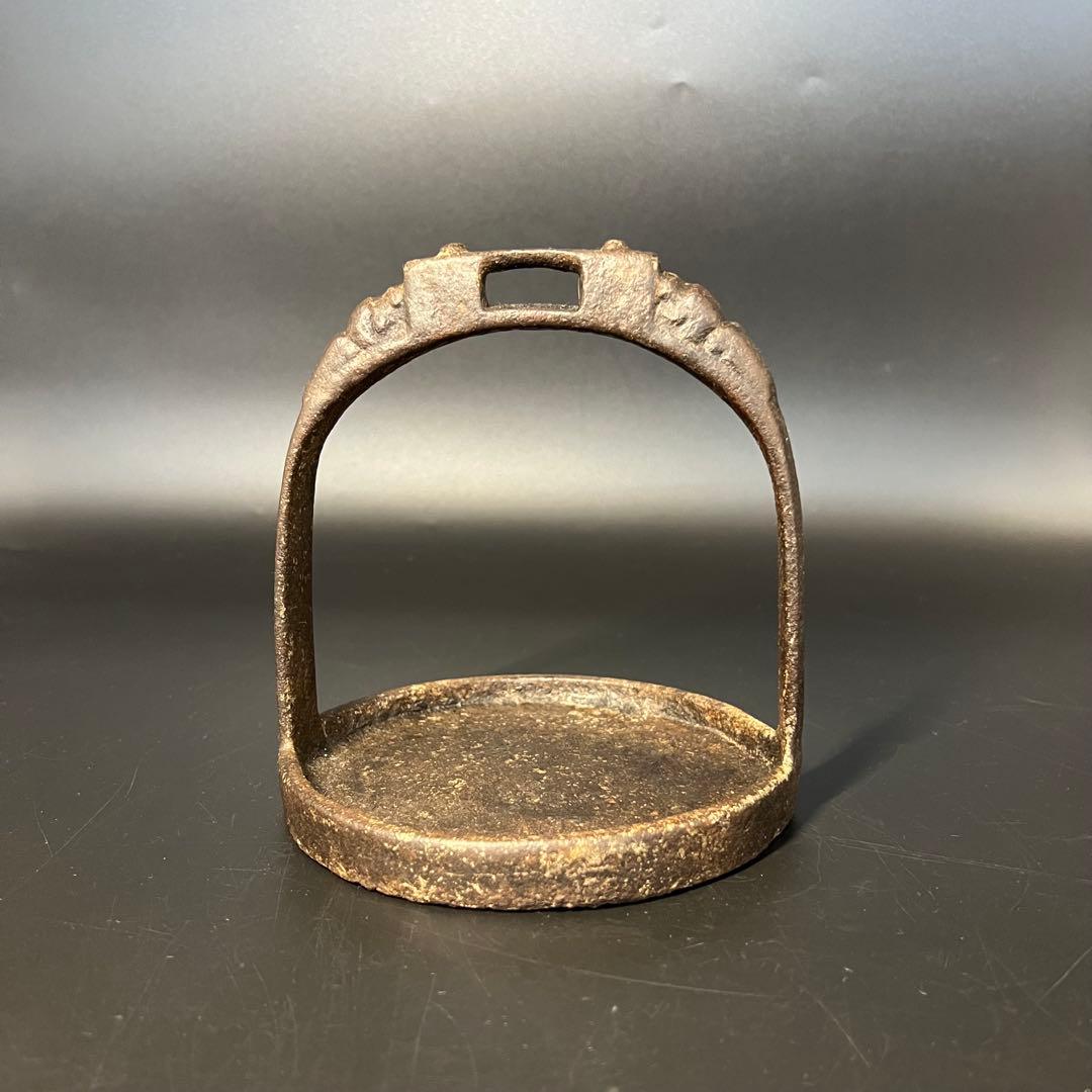 ◎古道具 庵々◎李朝後期 鉄製馬具 李朝 鐙■古道具古美術骨董茶道具華道具武具