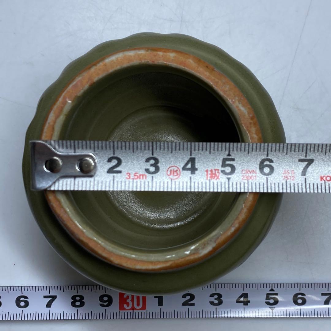 中国明時代 竜泉窯 蓋物 七官青磁 h7.3cm 東キ7-1129☆