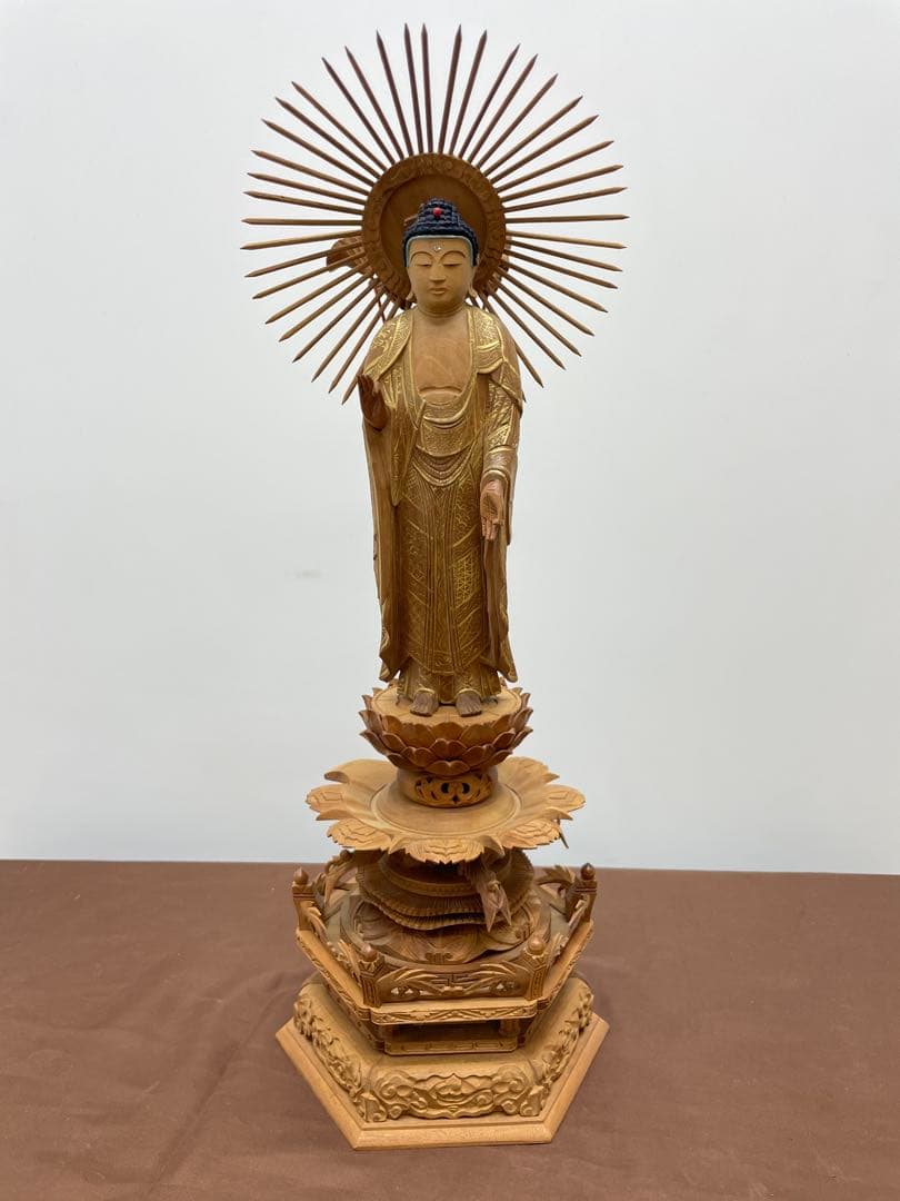 極上 寿老人 七福神 仏教美術 天然素材 置物 飾り物 古美術品 細密細工