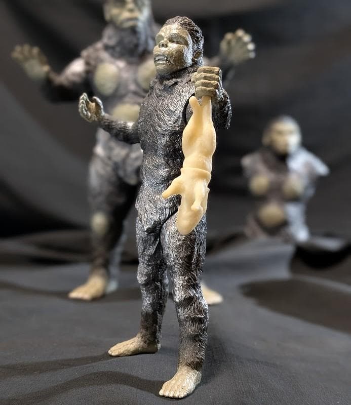 獣人雪男（エクスプラス）ソフビ 親子２体セット＋ＮＧ版頭胴体部アタッチメント