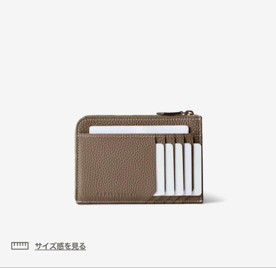 ボナベンチュラ エンベロープ ミニウォレット エトープ ベージュ ミニ財布