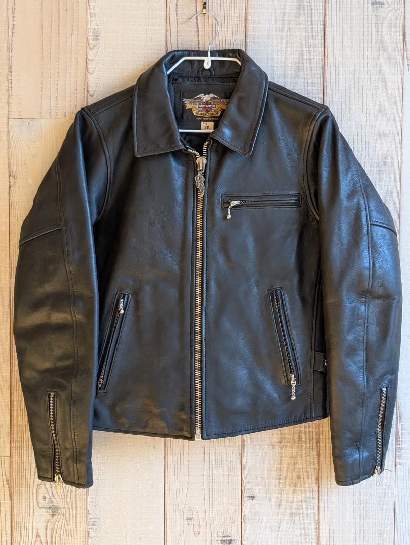 Harley-Davidson シングルライダースジャケット XS ブラック