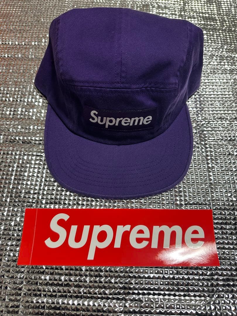 supreme washed chino twill camp cap 紫 Supreme Washed Chino Twill Camp Cap Dark Purple (Fw21) Brand New