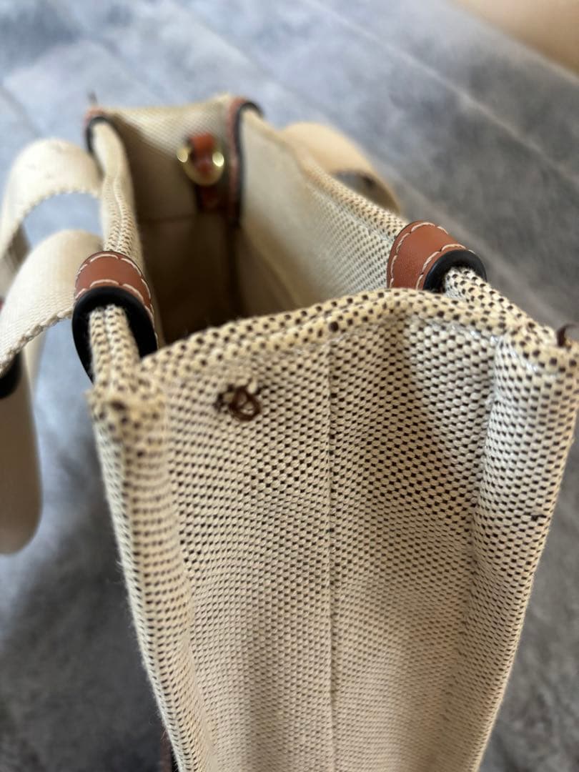 Chloé ストライプトートバッグ