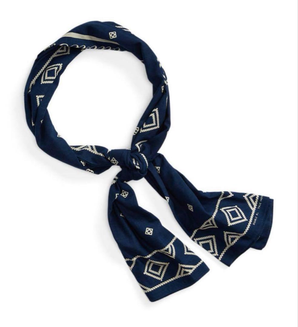 新品*RRL*ロゴ コットン スカーフ *　ダブルアールエル