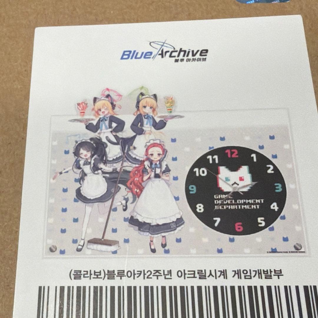 ブルーアーカイブ ブルアカ 韓国公式 ゲーム開発部 アクリルクロック ブルーアーカイブ ブルアカ 韓国公式 ゲーム開発部 アクリルクロック