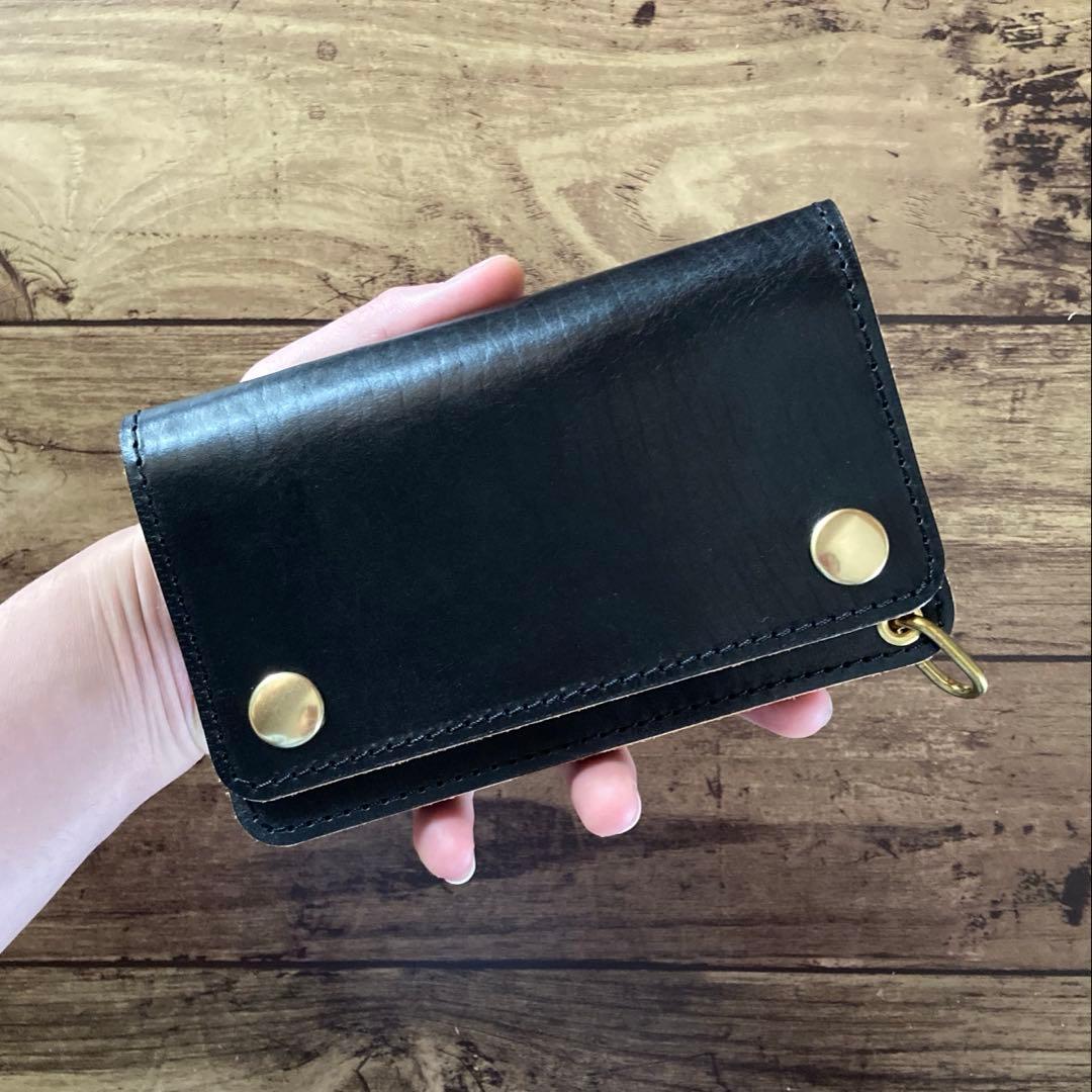 【お札を折らずに収納】姫路レザー トラッカーウォレット150（ミドル）2.5層