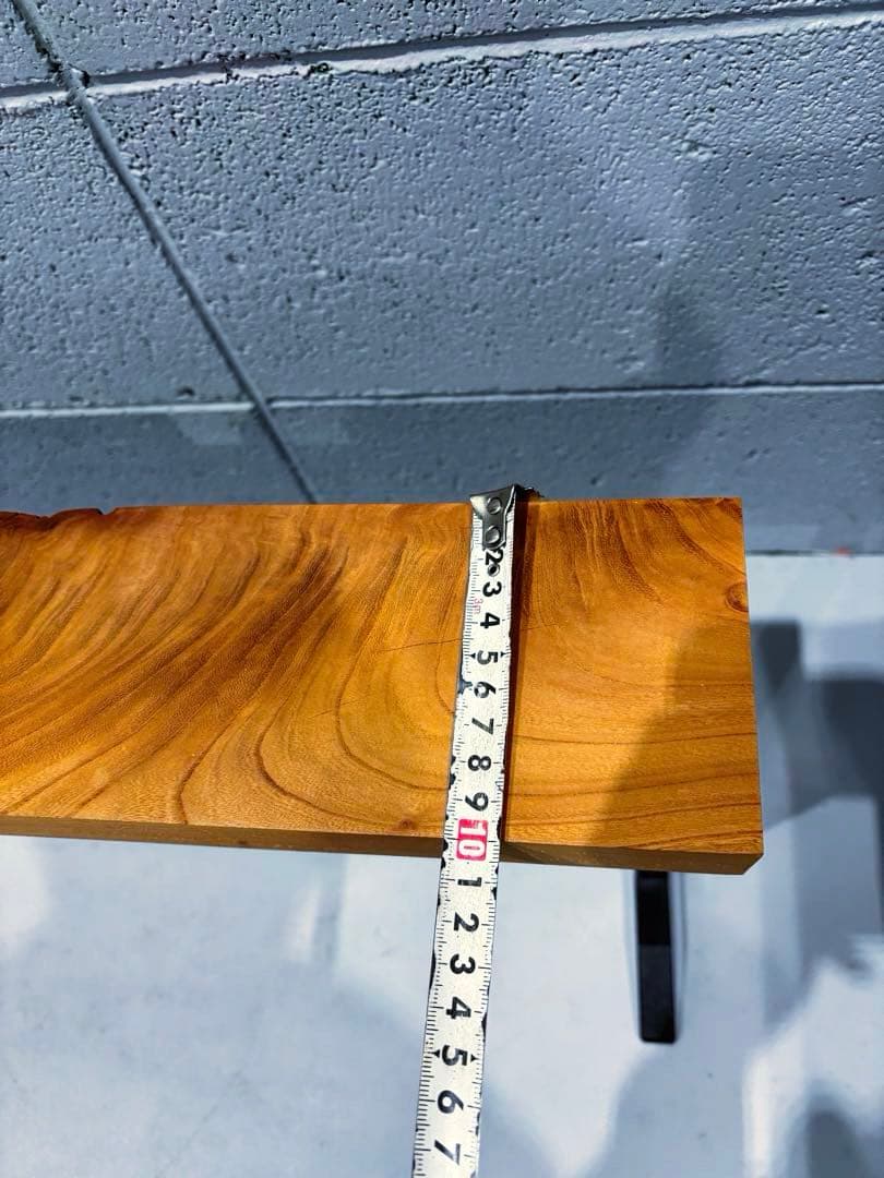 欅材アイアンシェルフ　観葉植物置き台　コーヒーテーブル　ナイトテーブル