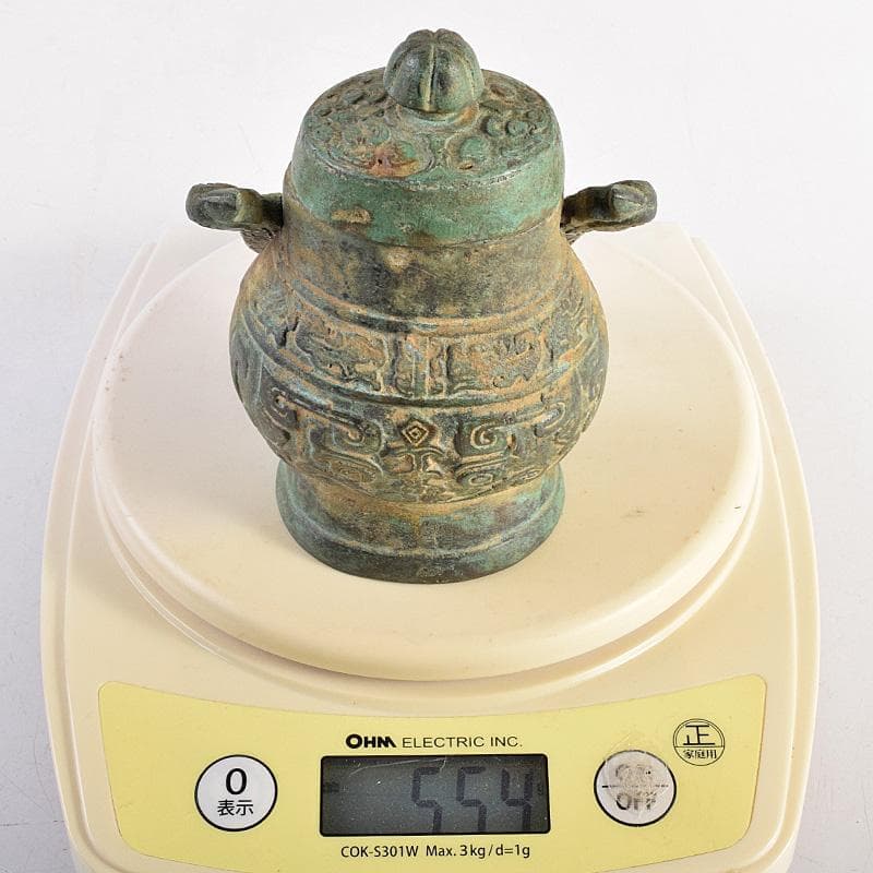 中国 古銅青銅 饕餮文 香炉 M R8784