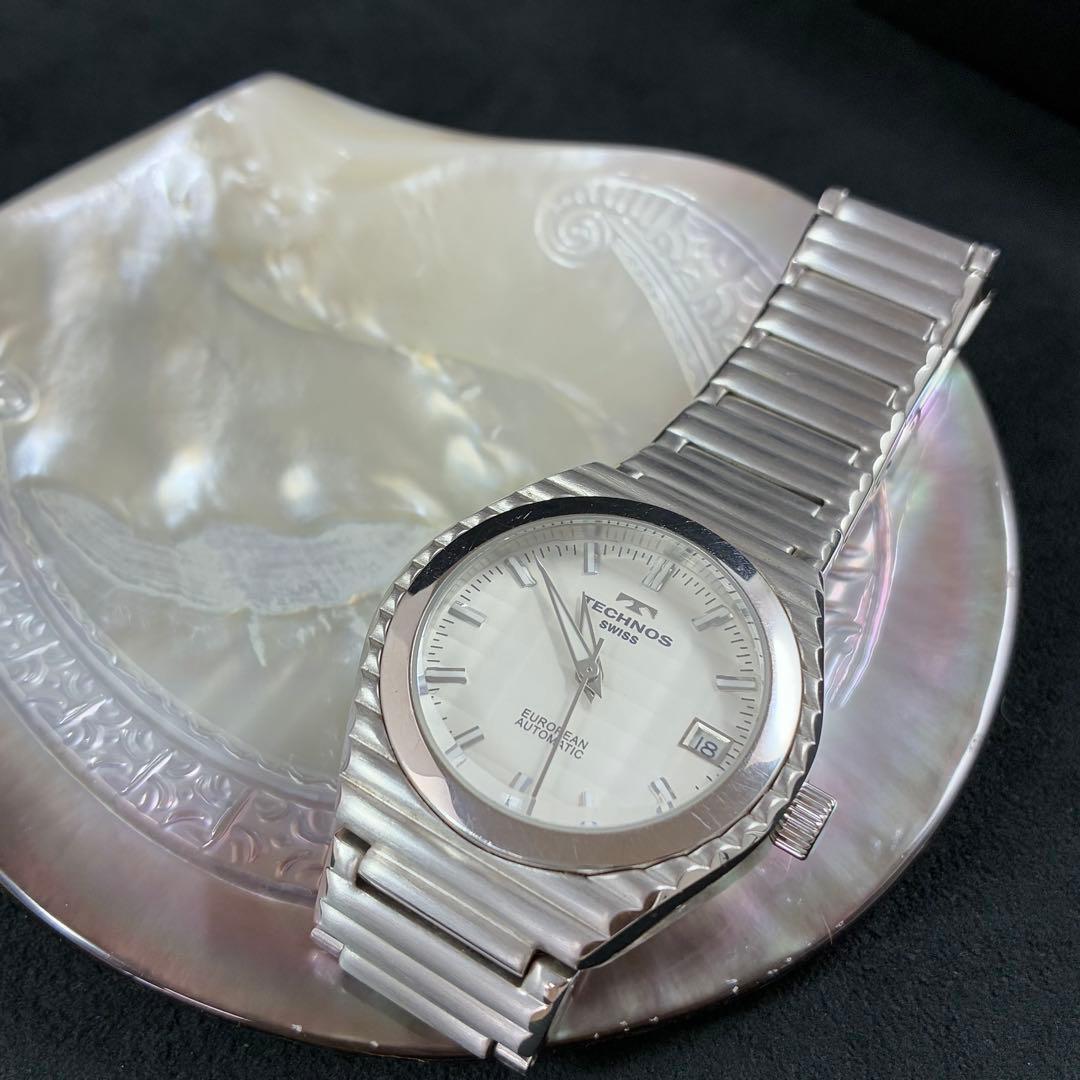 美品　オールドテクノス　スケルトン　ヨーロピアン オートマチック　メンズ　腕時計