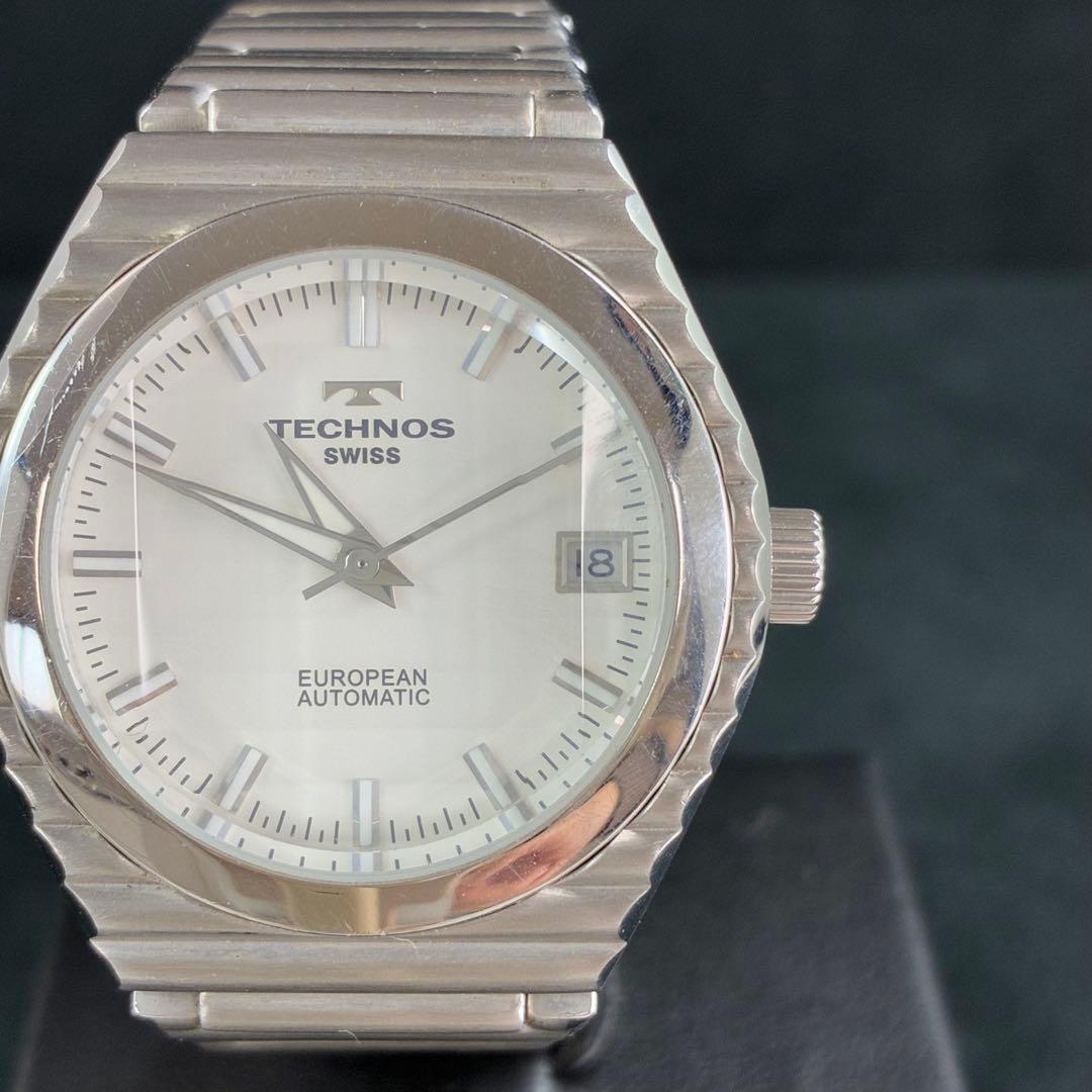 美品　オールドテクノス　スケルトン　ヨーロピアン オートマチック　メンズ　腕時計