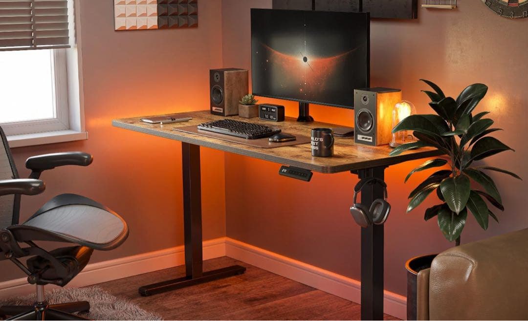 スタンディングデスク 昇降式デスク 木目調 120cm