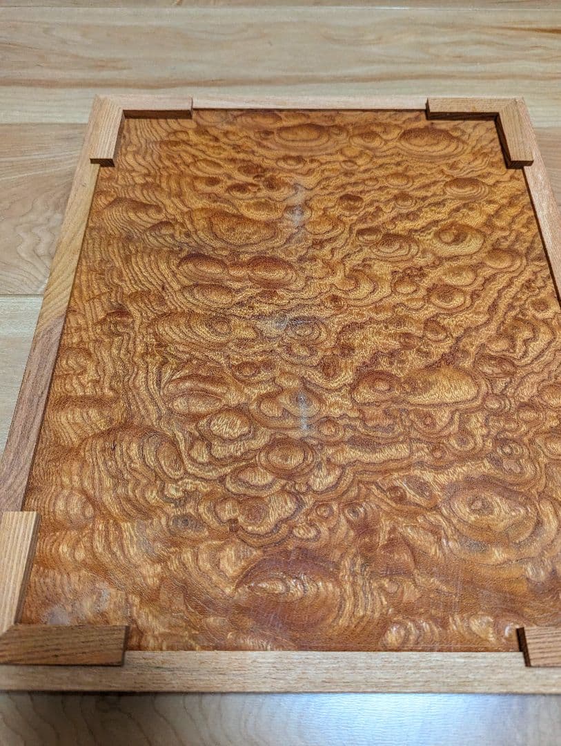 銘木　極上　玉杢　欅　お盆