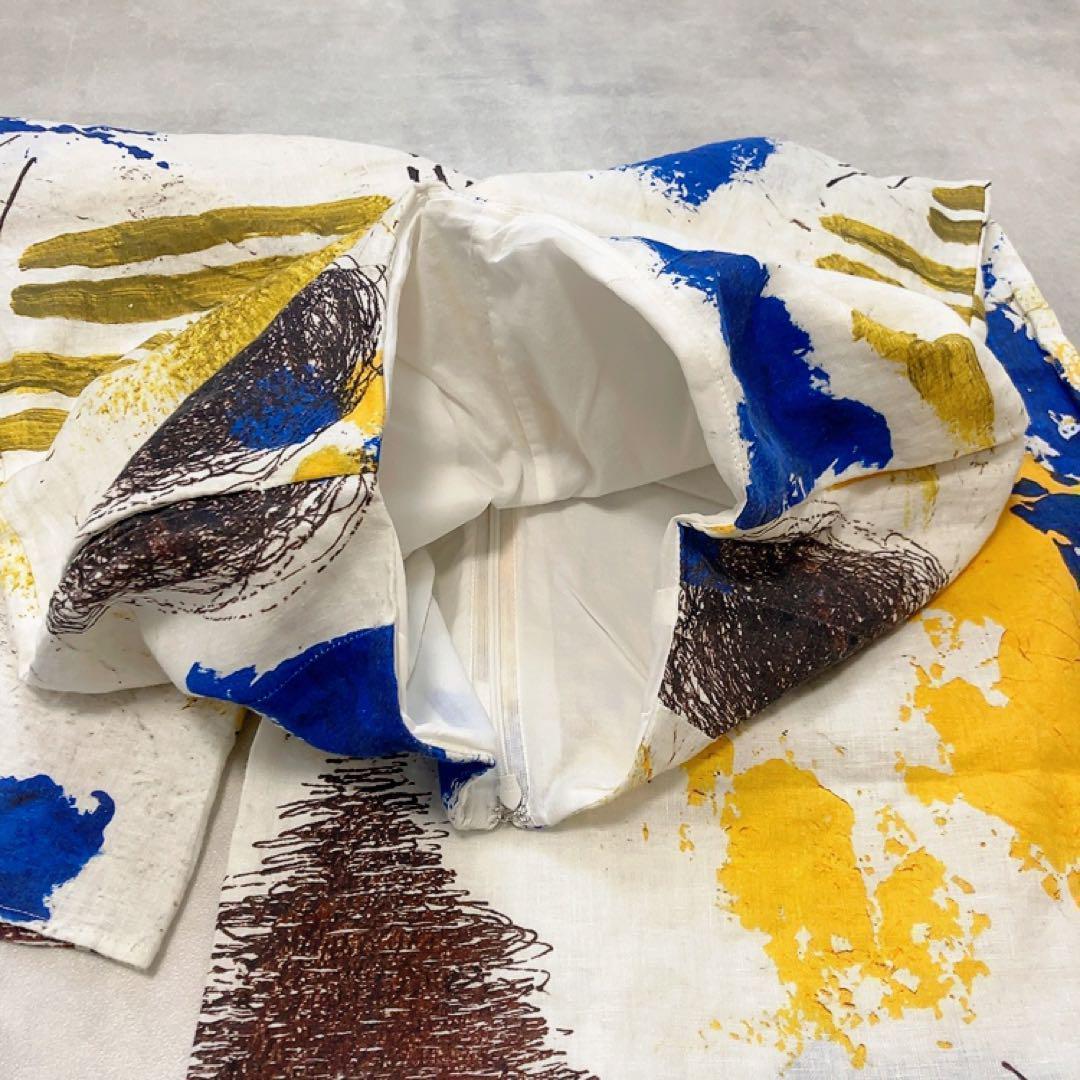 ナゴンスタンス 美品 ペイント ワイドパンツ ビッグシルエット マルチ