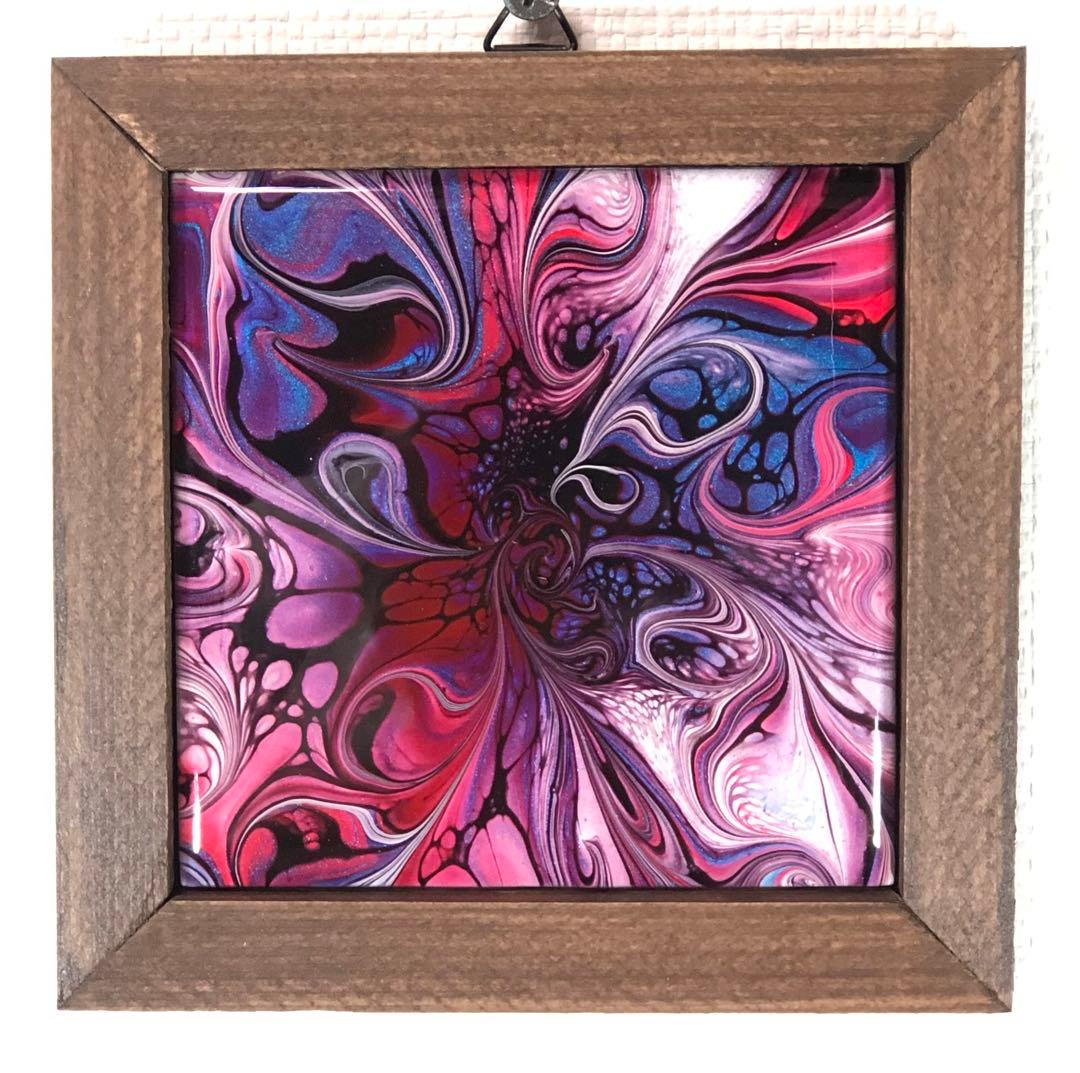 千賀輝天』フルイドアート現代アート抽象画アクリル画ポーリングアート