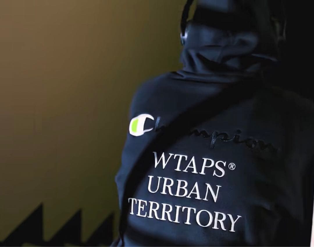 WTAPS Champion ACADEMY HOODED BLACK Lサイズ