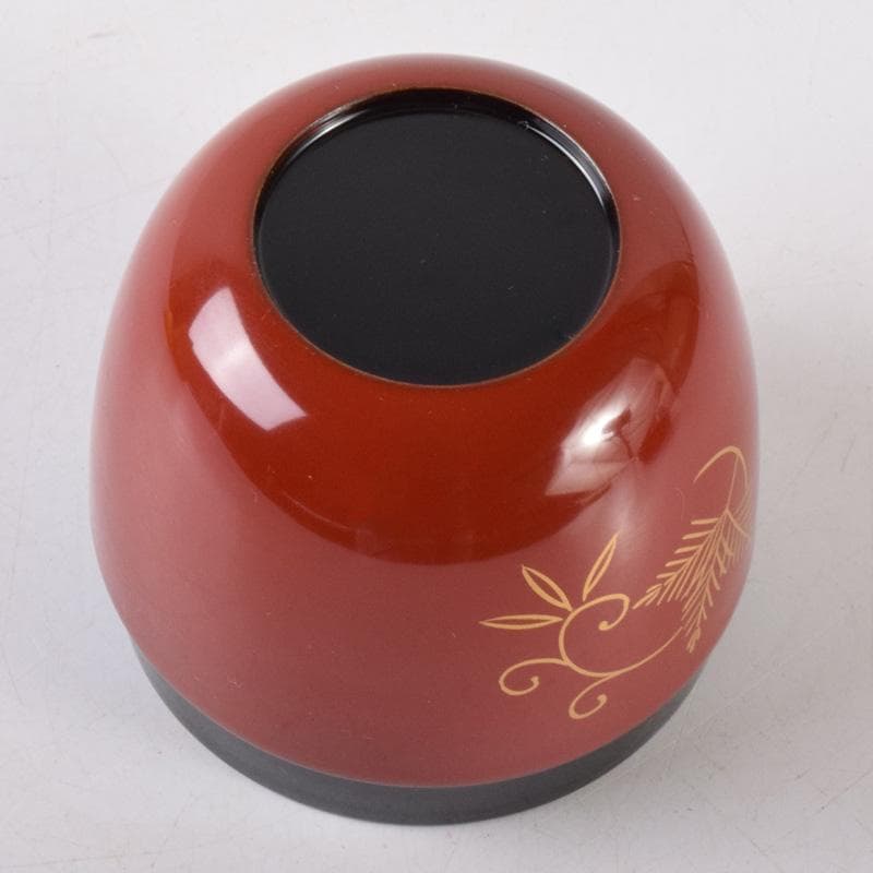 茶道具　蒔絵師　鈴木雲斉作　螺鈿装飾　松唐草蒔絵　棗　共箱　V　7213