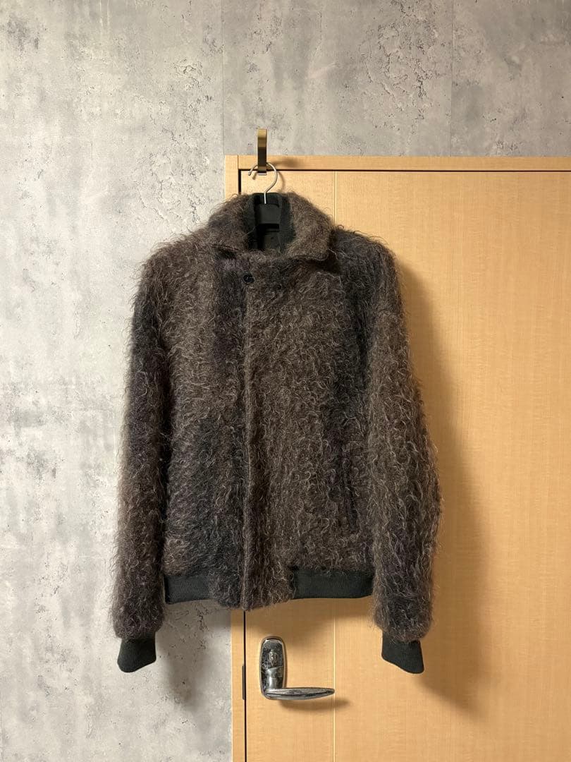 emporio armani モヘアシャギーブルゾン